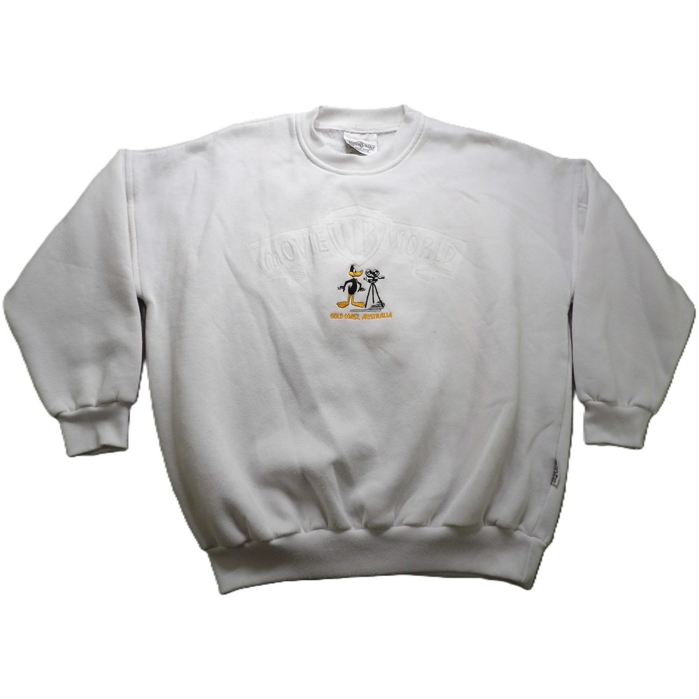 VTG 90s Warner Bros Movie World Gold Coast Australia Daffy Duck Sweatshirt S